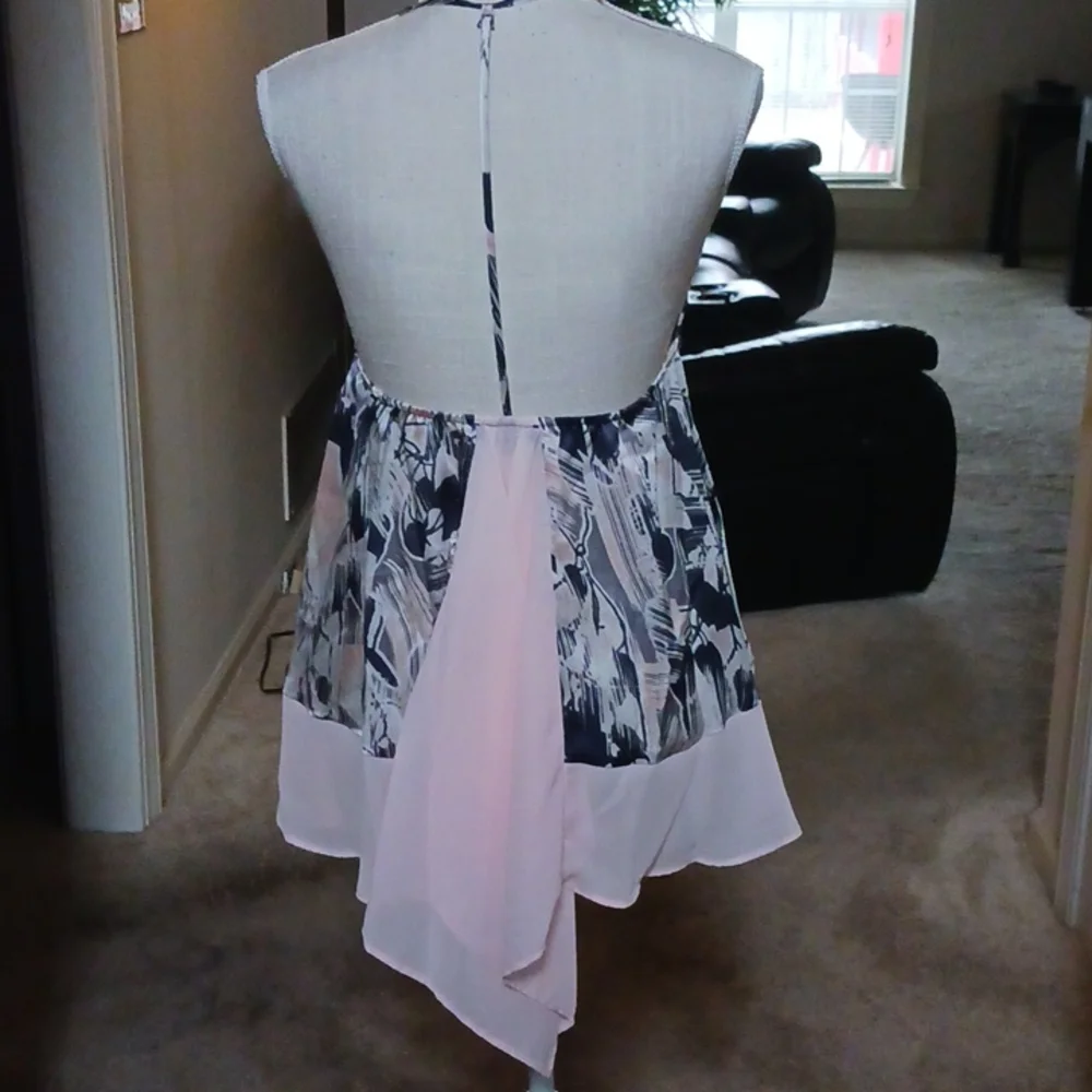 GLAM PRINTED SILK SLIP-STYLE CHEMISE TOP/ SEXY NIGHTY - Picture 9 of 9
